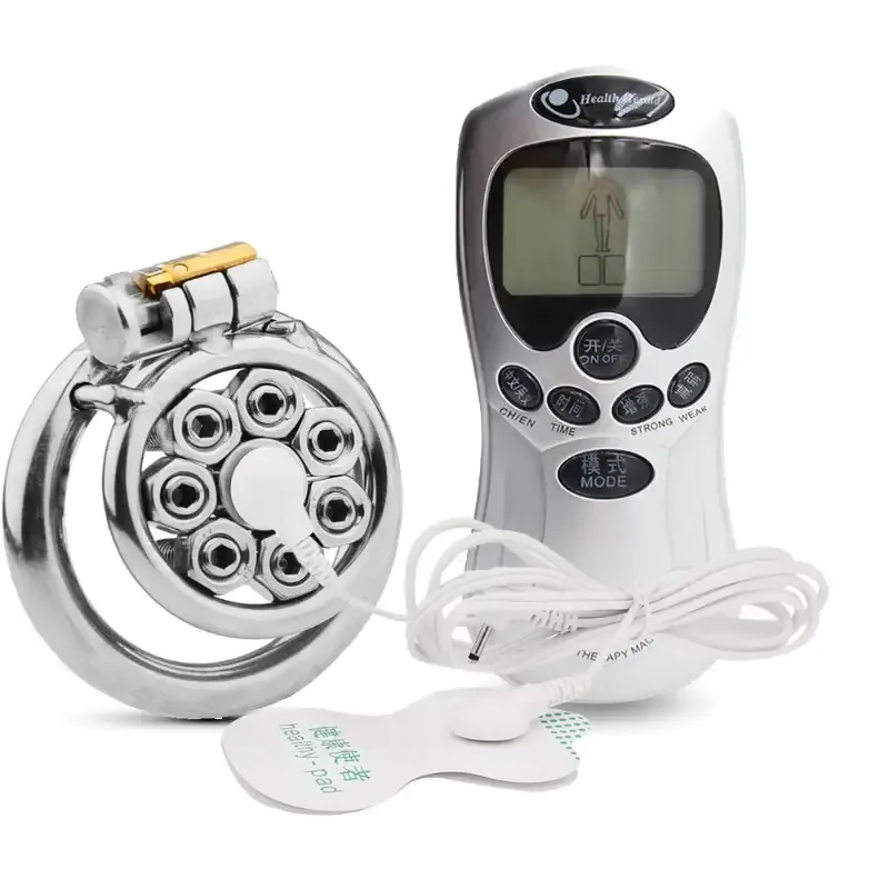 Men's SM Chastity Cage Stainless Steel CB Lock with Spikes New BDSM Bondage Gear for Advanced Play