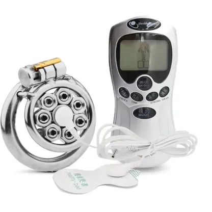 Men's SM Chastity Cage Stainless Steel CB Lock with Spikes New BDSM Bondage Gear for Advanced Play