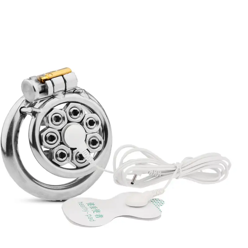 Men's SM Chastity Cage Stainless Steel CB Lock with Spikes New BDSM Bondage Gear for Advanced Play