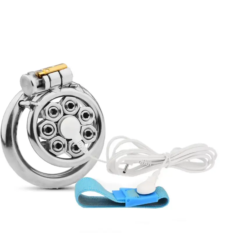 Men's SM Chastity Cage Stainless Steel CB Lock with Spikes New BDSM Bondage Gear for Advanced Play