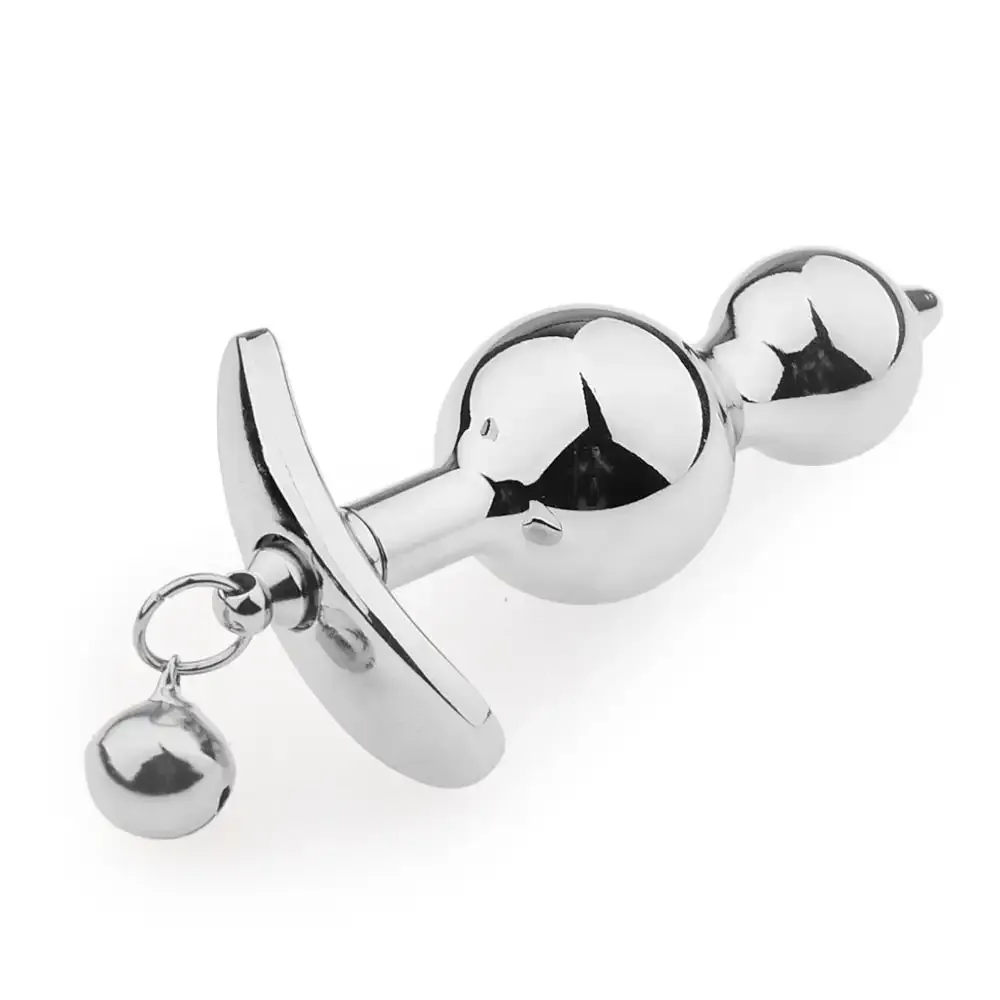 Metal Silicone Removable Anchor Butt Plug with Bell for Outdoor Wear and Play