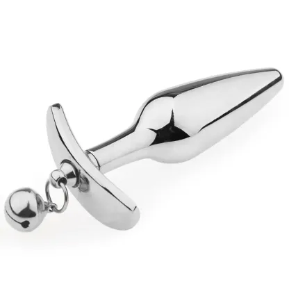 Metal Silicone Removable Anchor Butt Plug with Bell for Outdoor Wear and Play