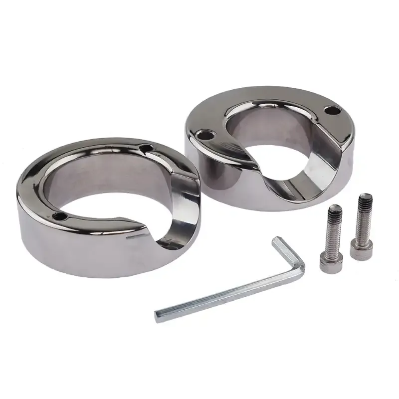 Weighted Steel Cock Ring & Scrotum Stretcher for Strength Training