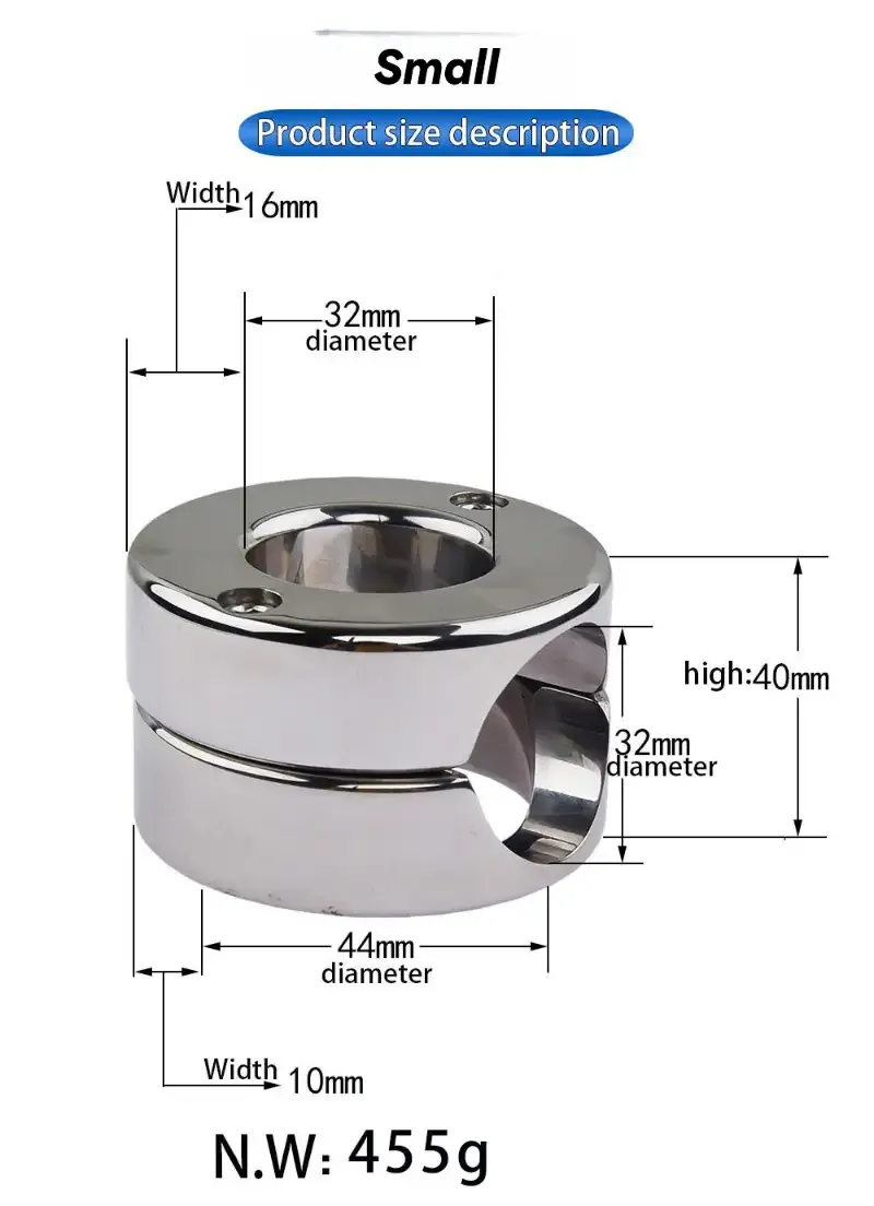 Weighted Steel Cock Ring & Scrotum Stretcher for Strength Training