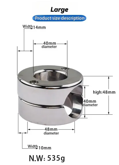 Weighted Steel Cock Ring & Scrotum Stretcher for Strength Training