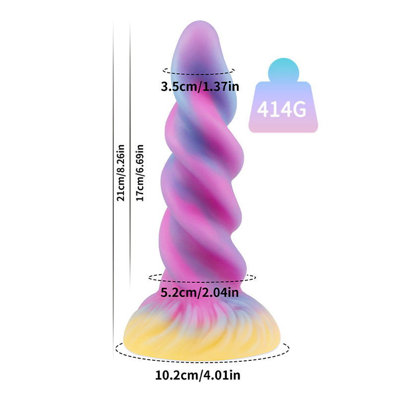 Glow in The Dark Platinum Silicone Dildo for Women Adult Sex Toy Flexible Realistic Penis Vibrator for G Spot Clitoral Stimulation