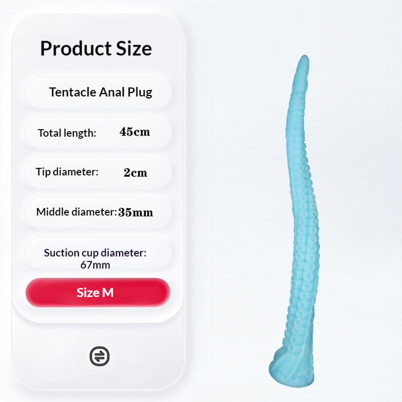 Extra Large Thick Octopus Tentacle Anal Plug for Advanced Stretching Super Soft Liquid Silicone Anal Toy for Men and Women