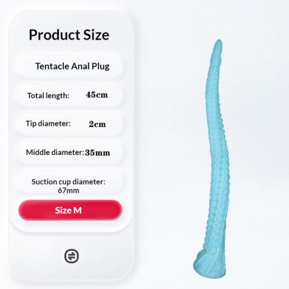 Extra Large Thick Octopus Tentacle Anal Plug for Advanced Stretching Super Soft Liquid Silicone Anal Toy for Men and Women