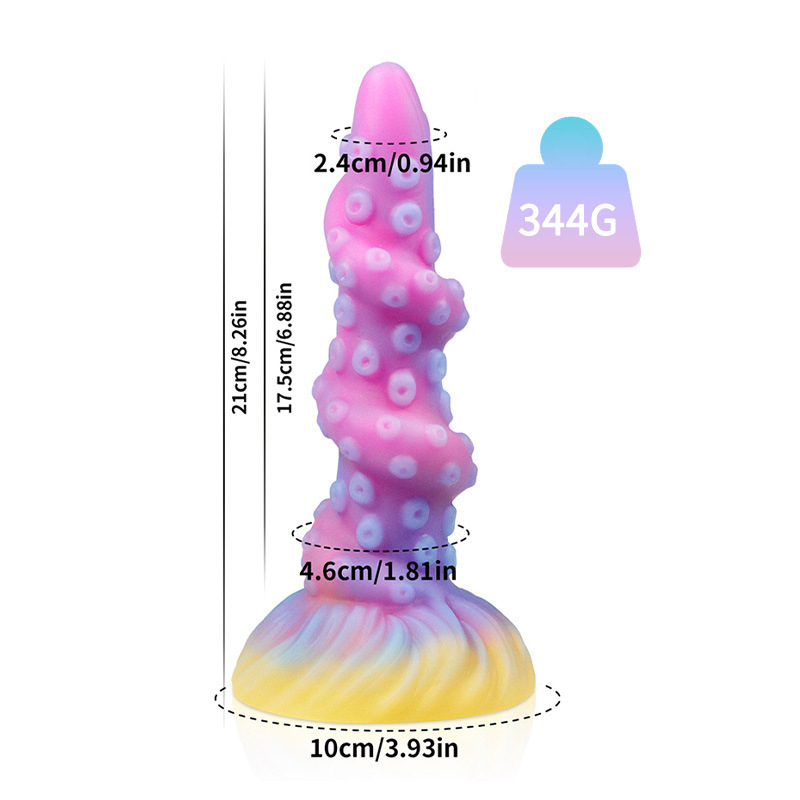 Glow in The Dark Platinum Silicone Dildo for Women Adult Sex Toy Flexible Realistic Penis Vibrator for G Spot Clitoral Stimulation