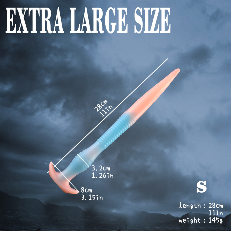 Glow in The Dark Eel Super Long Flexible Silicone Butt Plug Wearable Invisible Design for Extended Wear and Stretching