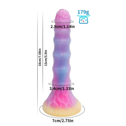 Glow in The Dark Platinum Silicone Dildo for Women Adult Sex Toy Flexible Realistic Penis Vibrator for G Spot Clitoral Stimulation