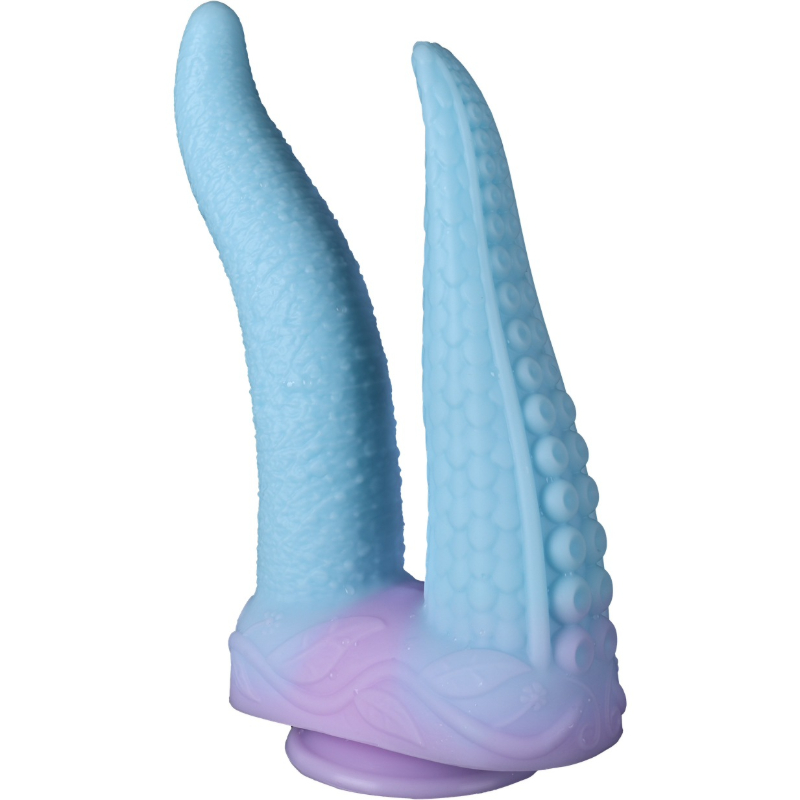 Extra Long Double Headed Dildo with Strong Suction Base Octopus Tentacle Design Flexible Silicone Sex Toy for Adventurous Couples