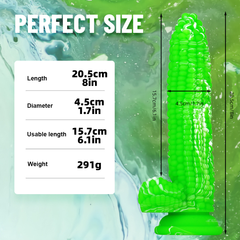 Hyper Realistic Corn Cob Dildo with Intense Bumpy Texture Liquid Silicone Anal Plug for Women Adult Sensual Massager for Powerful G Spot and Prostate Stimulation