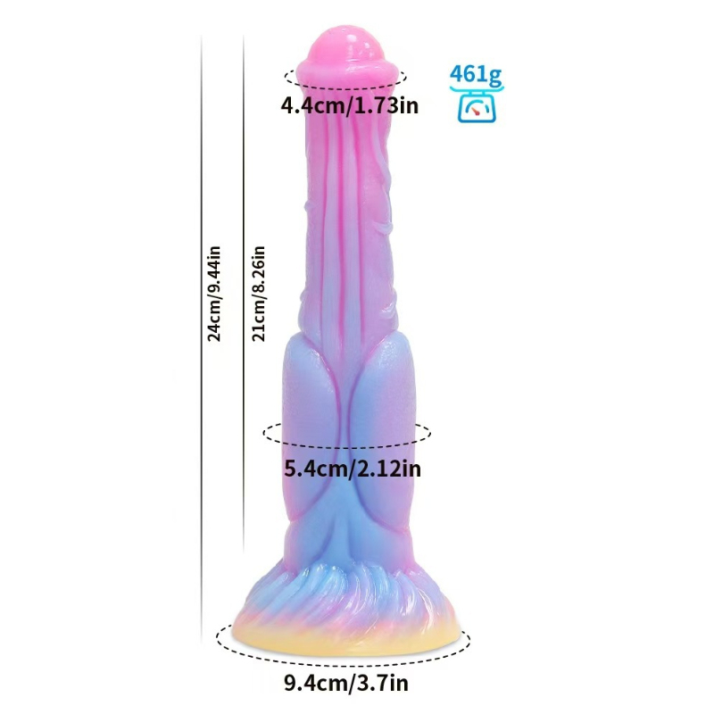 Glow in The Dark Platinum Silicone Dildo for Women Adult Sex Toy Flexible Realistic Penis Vibrator for G Spot Clitoral Stimulation