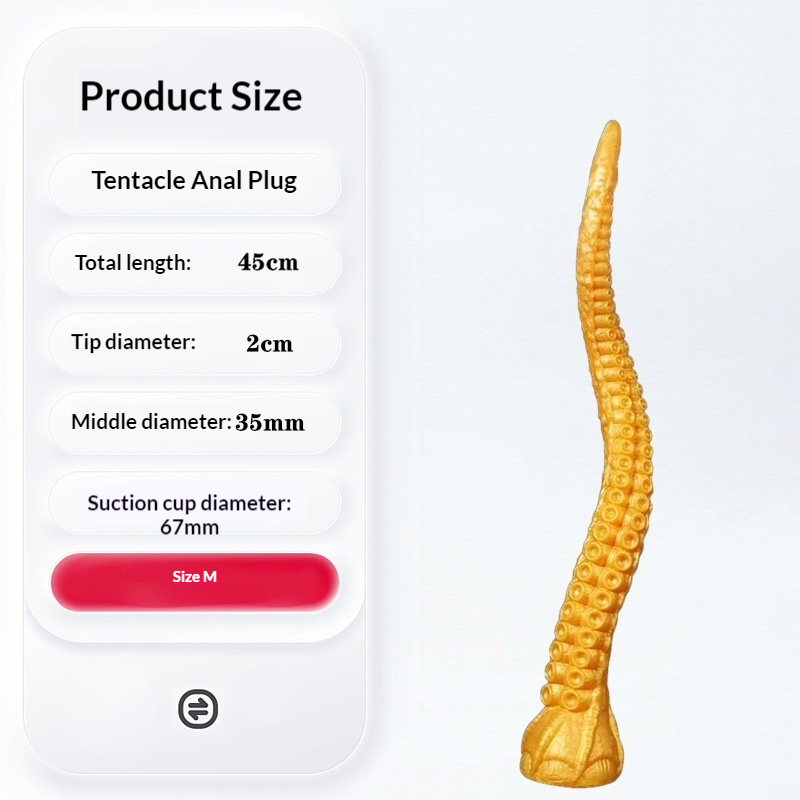 Extra Large Thick Octopus Tentacle Anal Plug for Advanced Stretching Super Soft Liquid Silicone Anal Toy for Men and Women