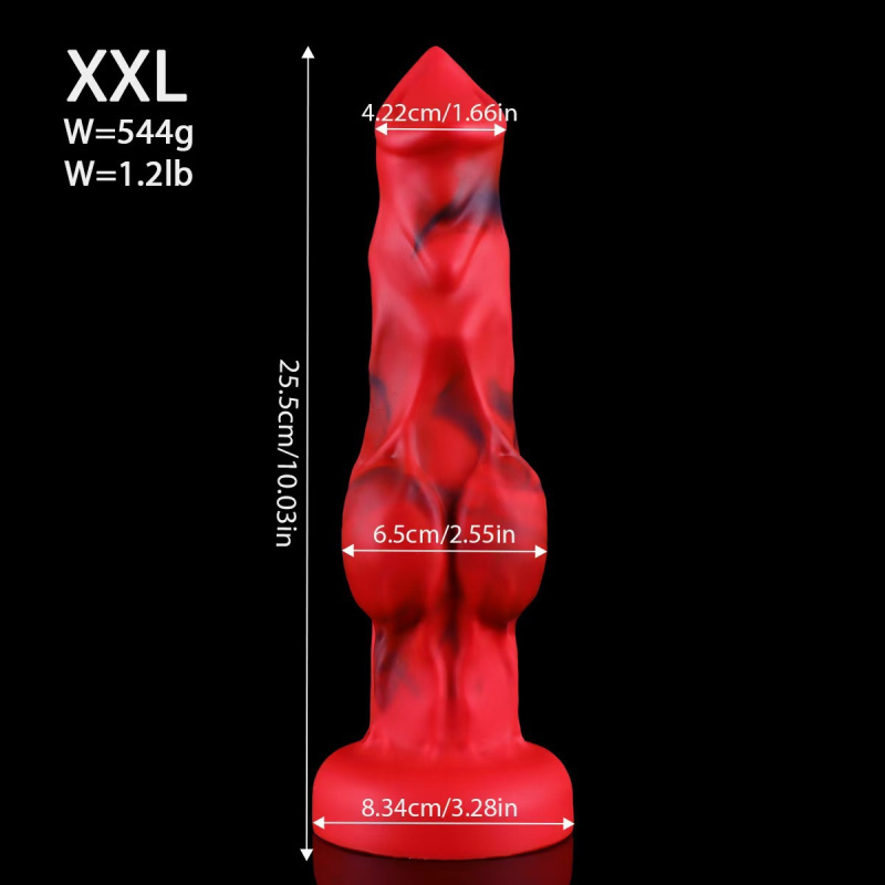Realistic Wolf Dildo Lifelike Textured Canine Silicone Sex Toy for Women Men Extra Soft Flexible Real Feel Adult Novelty