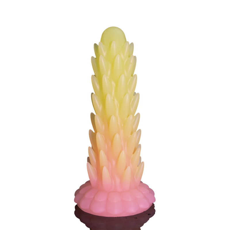 Glow in The Dark Hedgehog Butt Plug Anal Toy for Men Women Silicone Anal Training Kit with Suction Base