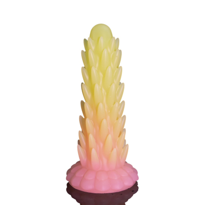 Glow in The Dark Hedgehog Butt Plug Anal Toy for Men Women Silicone Anal Training Kit with Suction Base