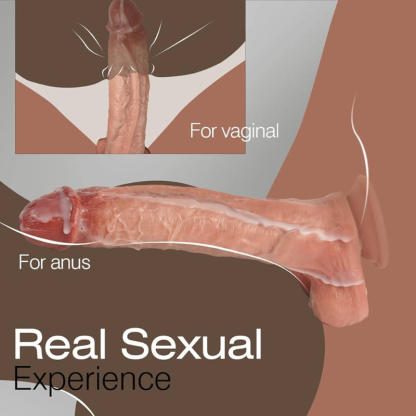 Extra Large Realistic Dildo Super Soft Silicone Adult Toy BBC G Spot Stimulation Powerful Vibrating Sex Toy for Solo Play and Couples Use