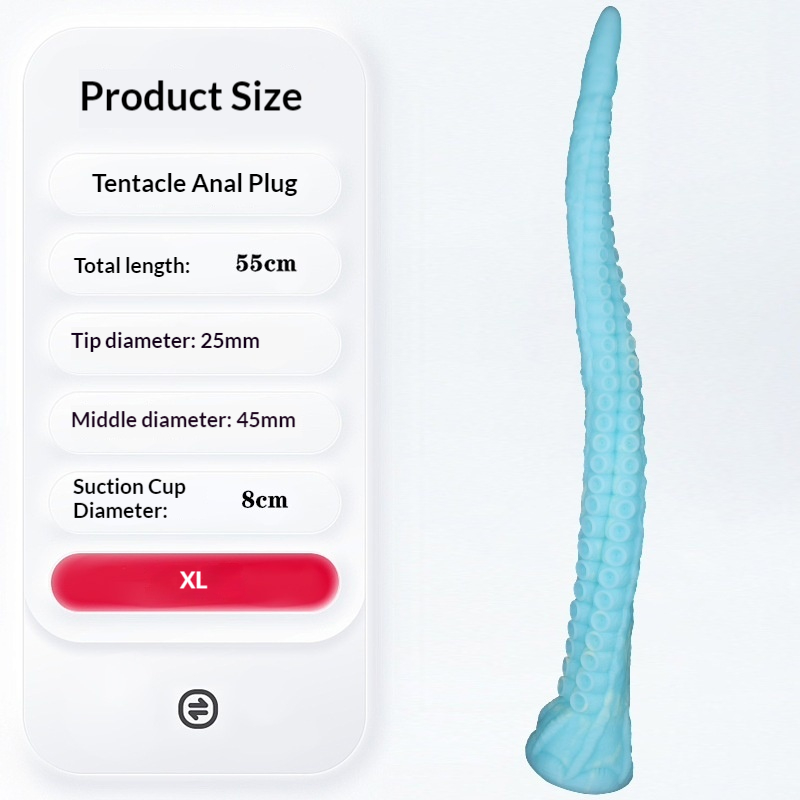 Extra Large Thick Octopus Tentacle Anal Plug for Advanced Stretching Super Soft Liquid Silicone Anal Toy for Men and Women