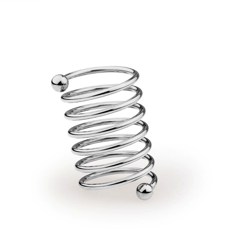 Steel Cock Ring| Spiked & Ribbed for Delay & Stimulation with Beaded