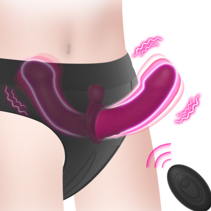 Lesbian Strap On Dildo Vibrating Harness Kit Powerful Rechargeable Realistic Wearable Adult Toy for Women Couples