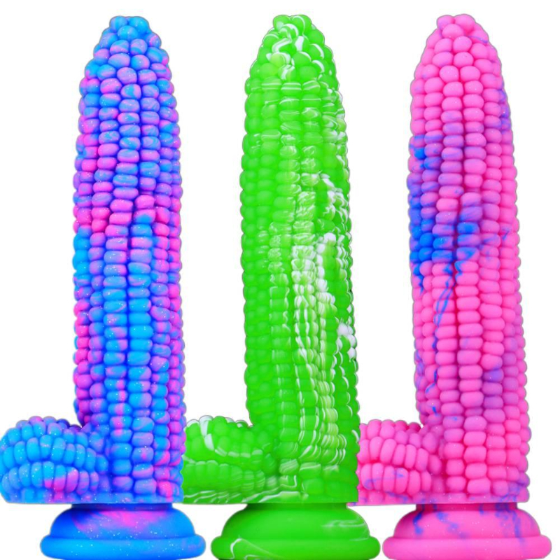 Hyper Realistic Corn Cob Dildo with Intense Bumpy Texture Liquid Silicone Anal Plug for Women Adult Sensual Massager for Powerful G Spot and Prostate Stimulation