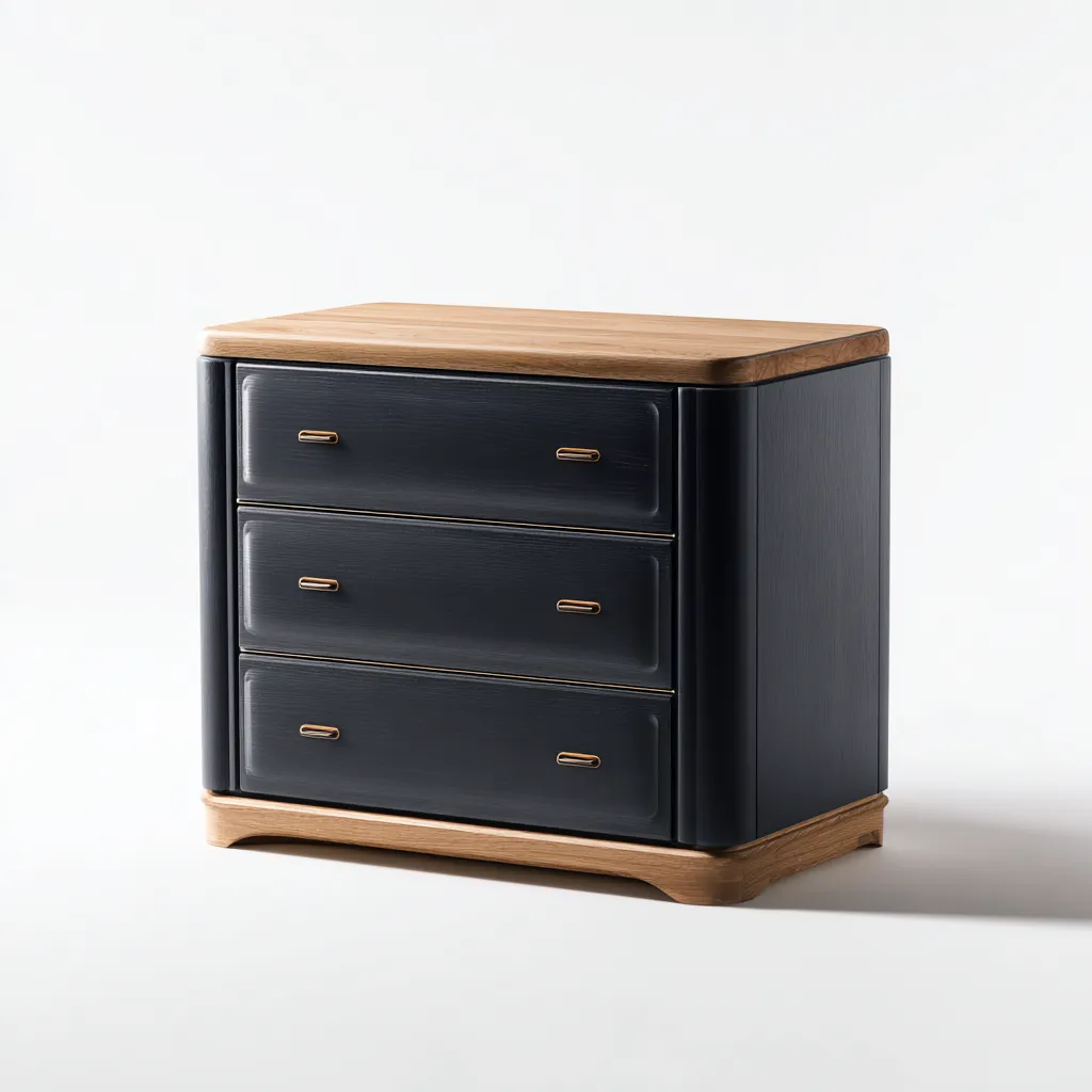 Commode - bois - 60x40x70 cm - bleu foncé - bois - salon - design moderne-Interiorvo