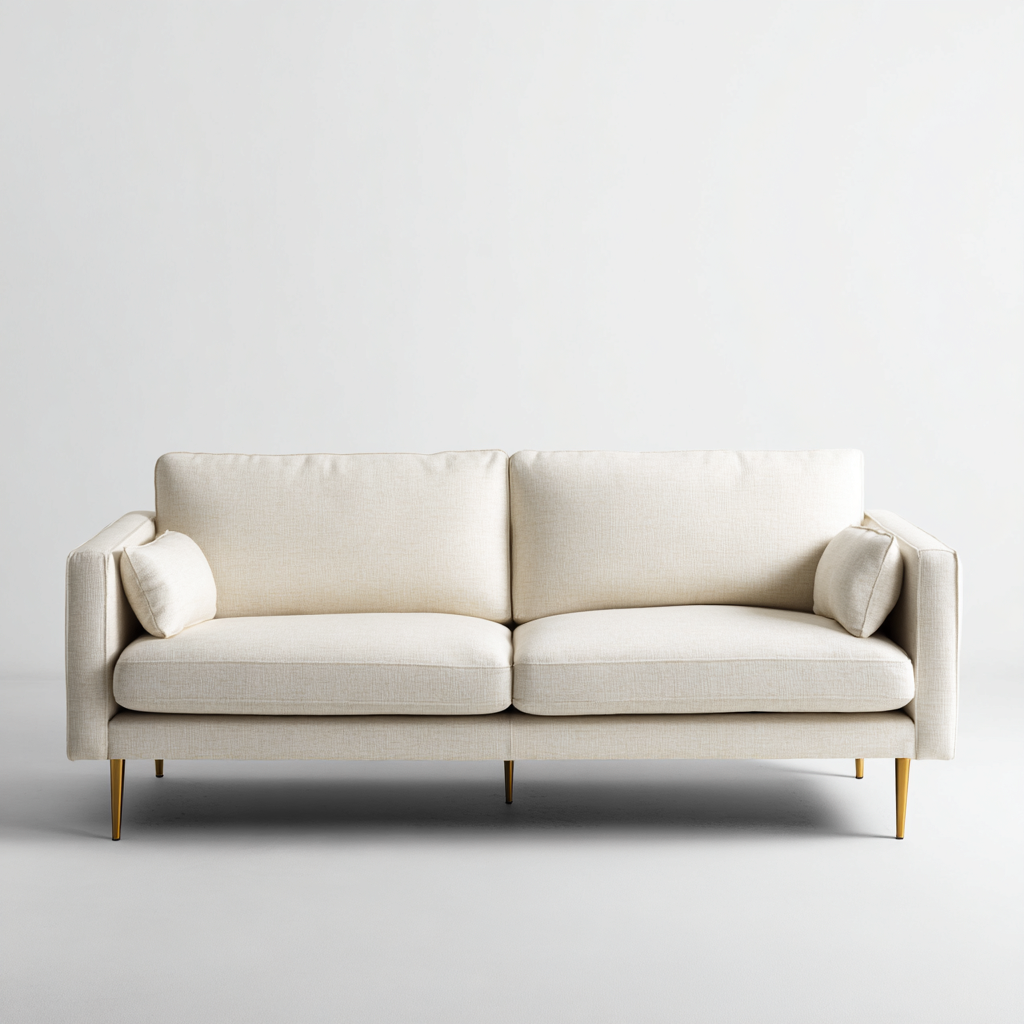 Canapé 2 places tissu 158x88x86 cm - beige - pour salon - design moderne-Interiorvo