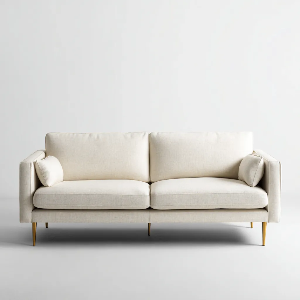 Canapé 2 places tissu 158x88x86 cm - beige - pour salon - design moderne-Interiorvo