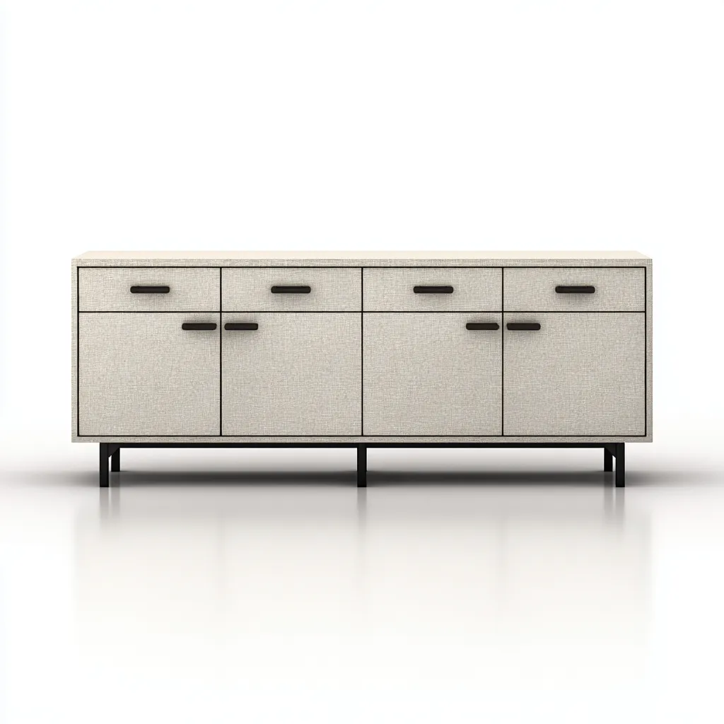 Meuble TV bois 120x40x55 cm noyer adapté au salon design moderne-Interiorvo