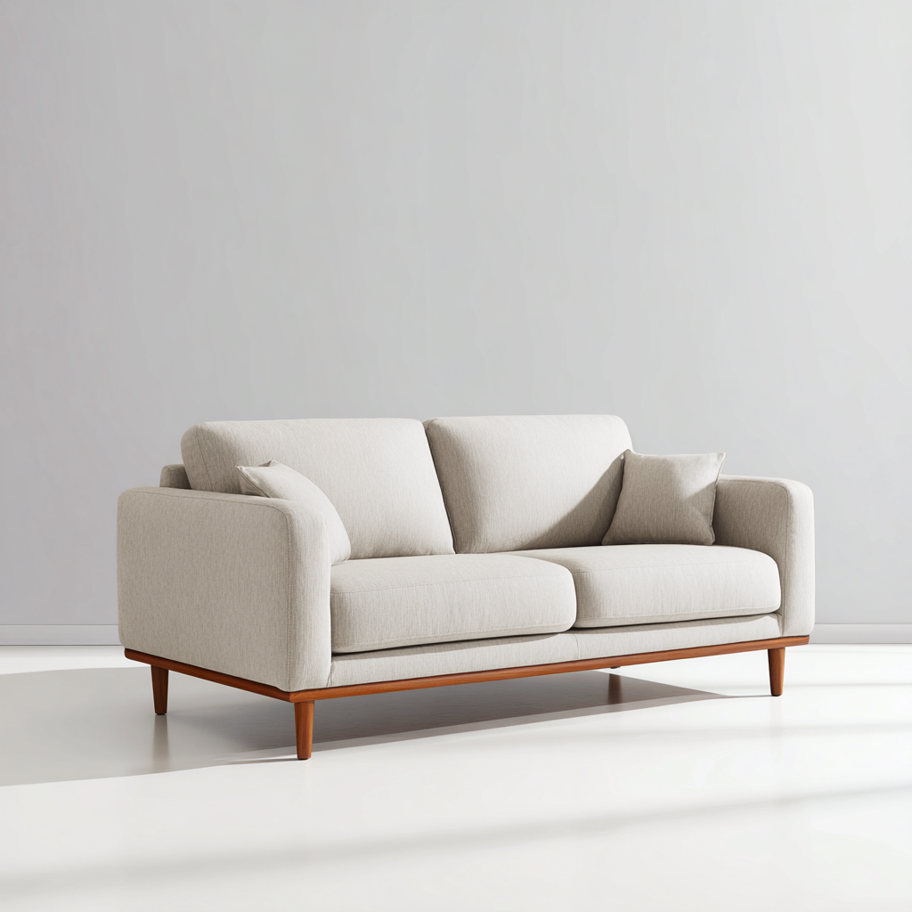 Canapé 2 places tissu 162x88x86 cm - beige - pour salon - design moderne-Interiorvo