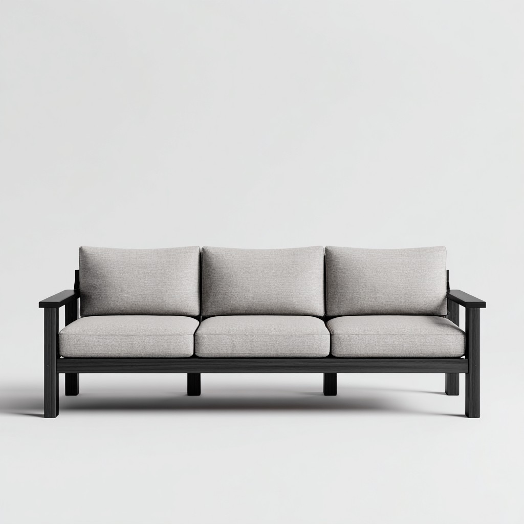 Canapé de jardin - aluminium - tissu 185x70x75 cm - gris clair - usage extérieur - design moderne-Interiorvo