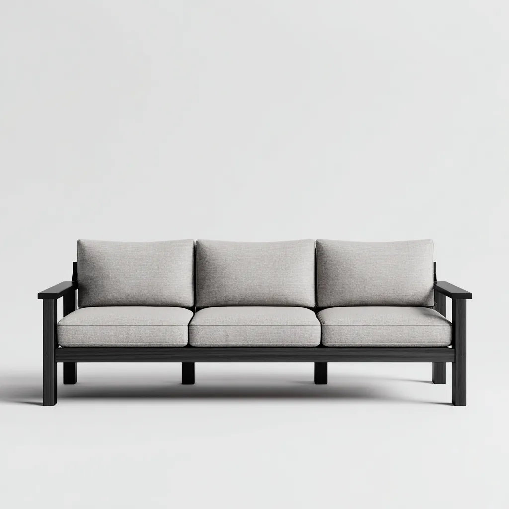 Canapé de jardin - aluminium - tissu 185x70x75 cm - gris clair - usage extérieur - design moderne-Interiorvo