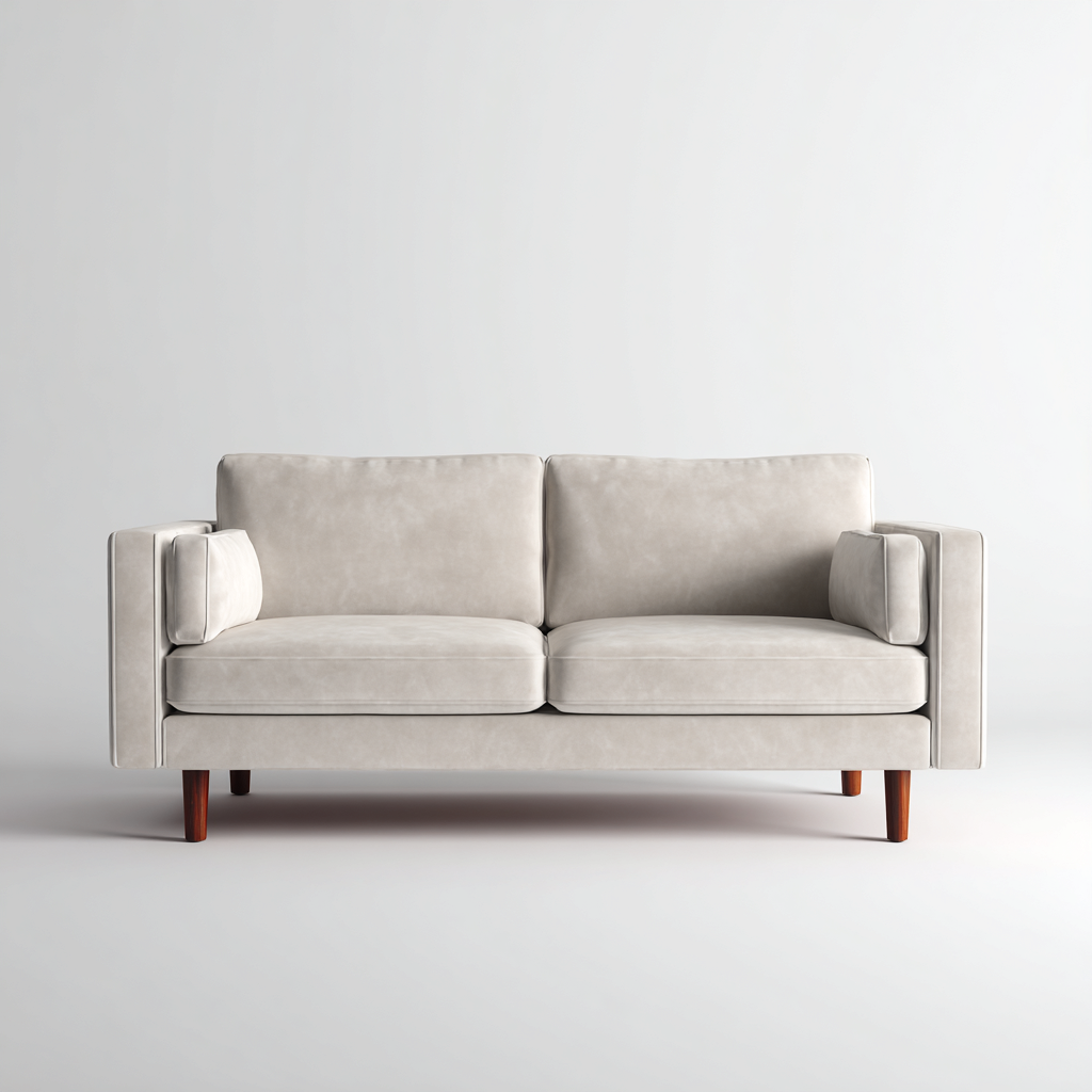 Canapé 2 places - tissu - 175x88x85 cm - gris clair - pour salon - design moderne-Interiorvo