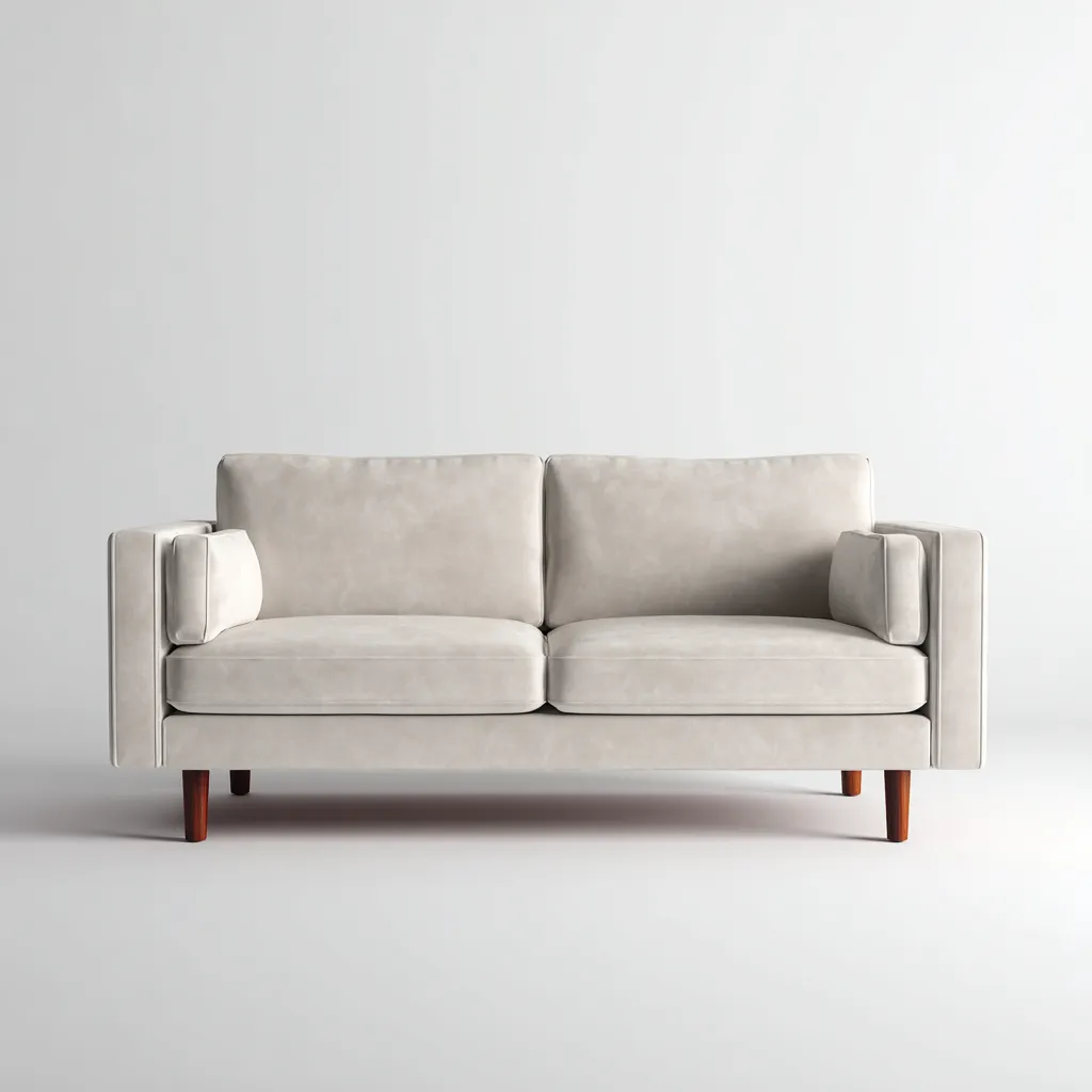 Canapé 2 places - tissu - 175x88x85 cm - gris clair - pour salon - design moderne-Interiorvo