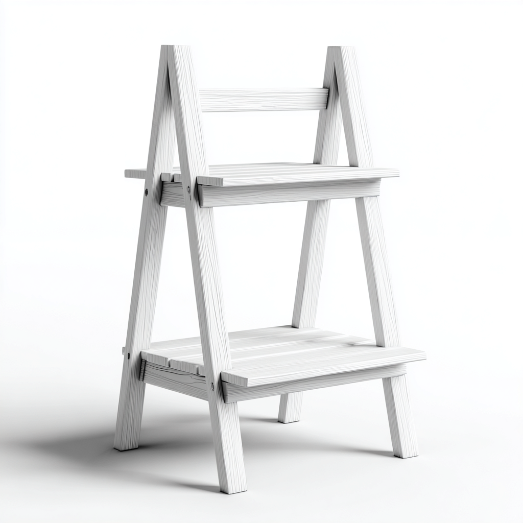 Pots et supports de plantes - bois 45x35x80 cm - blanc - support décoratif à étagères-Interiorvo