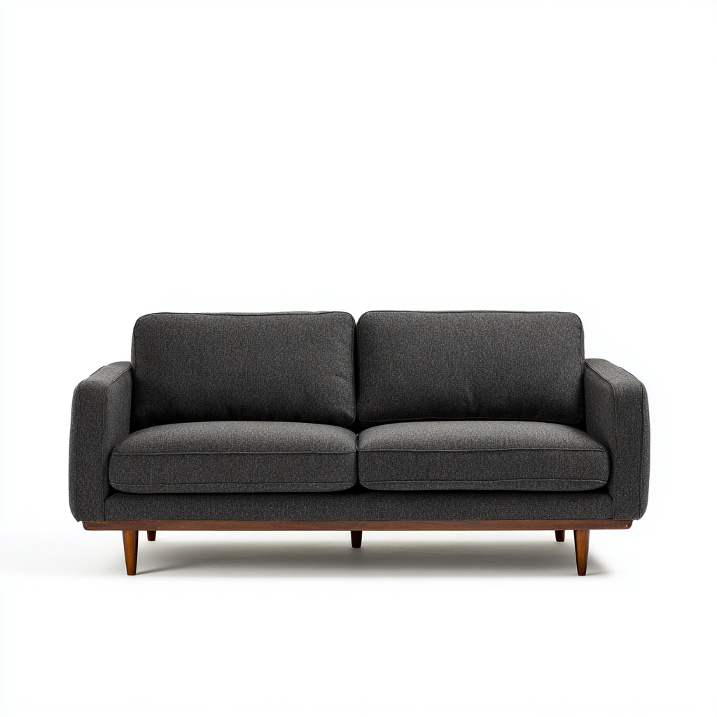 Canapé 2 places tissu 174x86x84 cm - gris foncé - pour salon - design moderne-Interiorvo