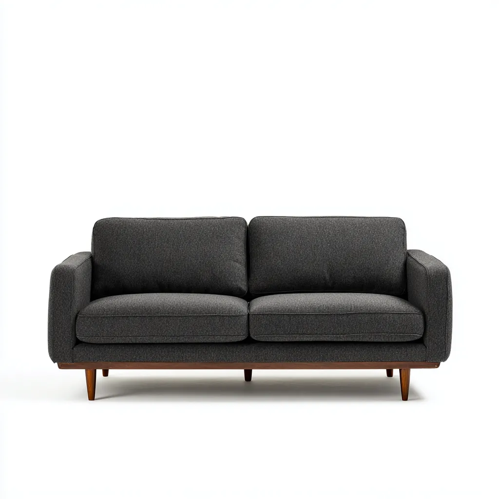 Canapé 2 places tissu 174x86x84 cm - gris foncé - pour salon - design moderne-Interiorvo