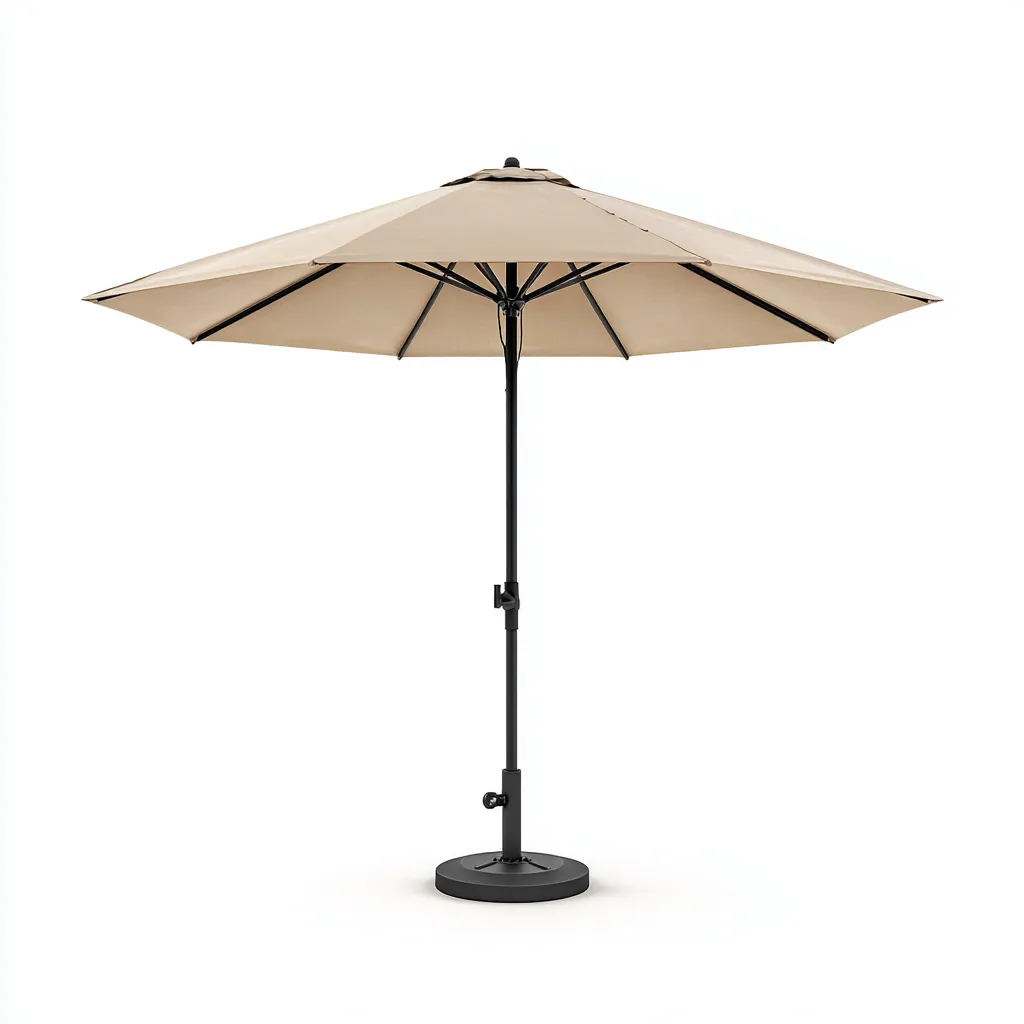Parasol de jardin métal - tissu 270x270x250 cm beige adapté au jardin design moderne-Interiorvo