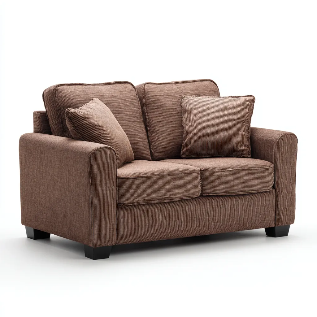 Canapé 2 places tissu 150x85x88 cm - brun - pour salon - design moderne-Interiorvo