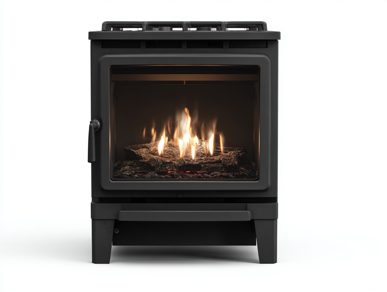 Caminetto elettrica indipendente - 55x35x75 cm - nero - per soggiorno - design moderno-Graceota