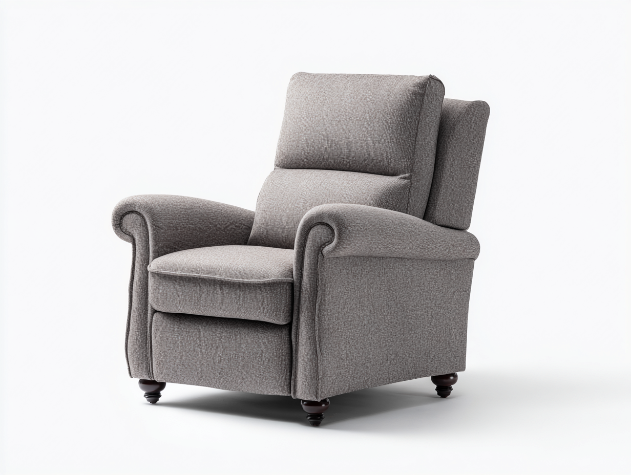 Poltrona tessuto 90x85x105 cm - grigio - adatta al soggiorno - design classico-Graceota