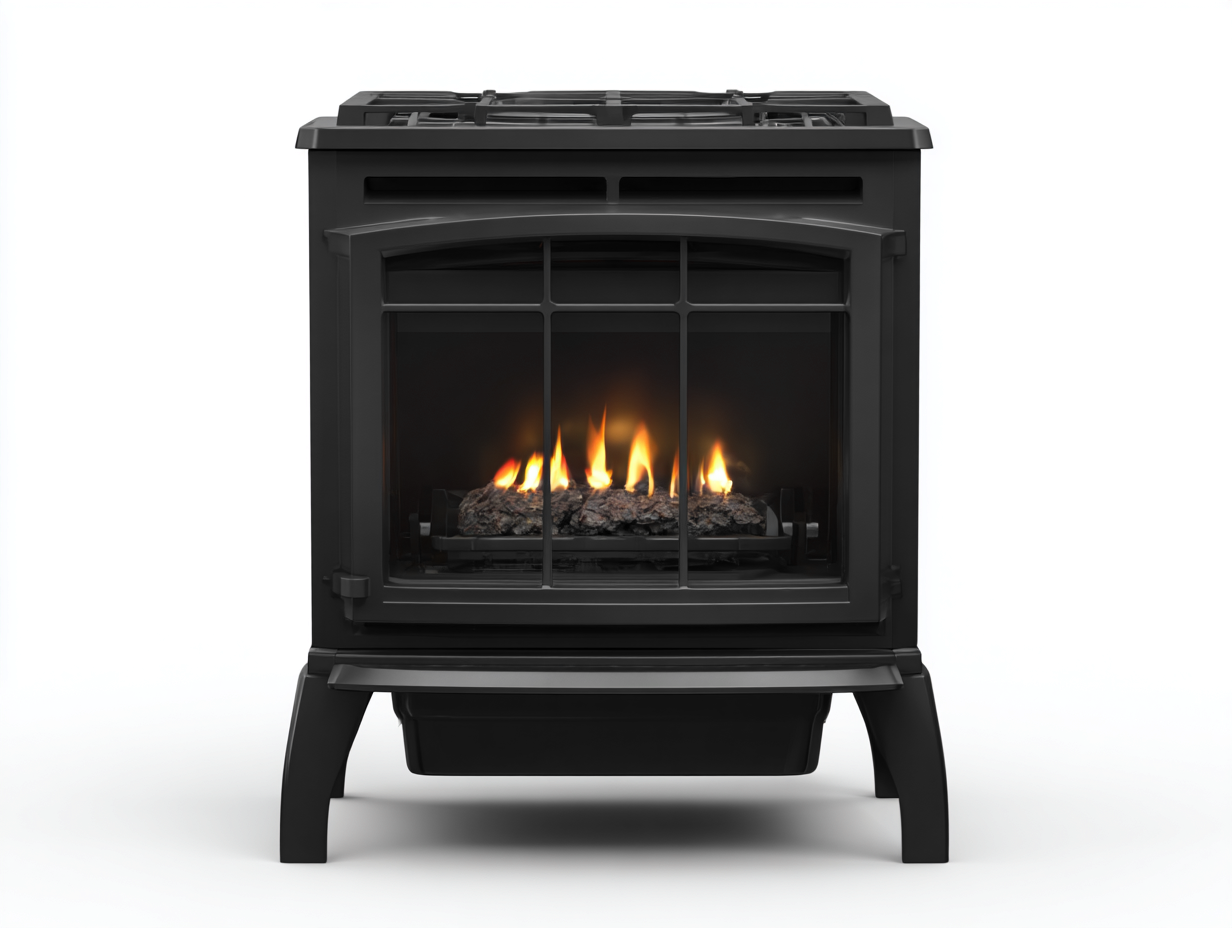 Caminetto elettrica effetto ghisa 55x45x78 cm - nero - adatta al soggiorno - design classico-Graceota