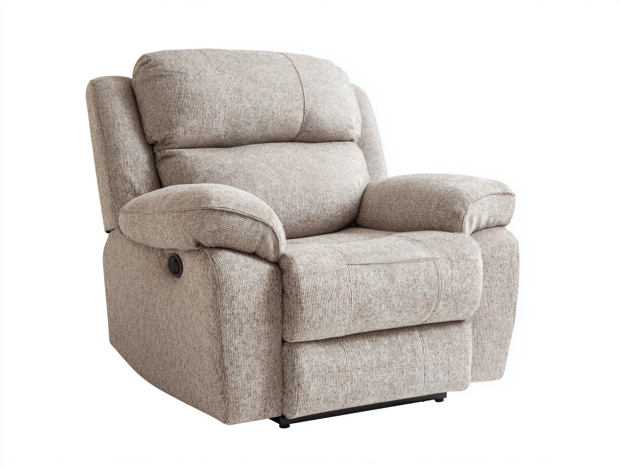 Poltrona reclinabile tessuto 98x95x105 cm - beige - adatta al soggiorno - design ergonomico-Graceota