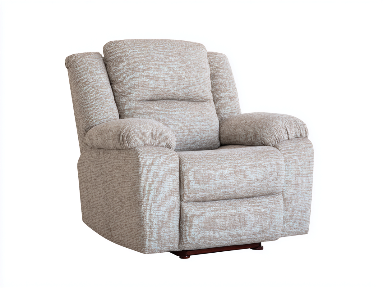 Poltrona in tessuto - 95x92x100 cm - beige - per soggiorno - design comfort-Graceota