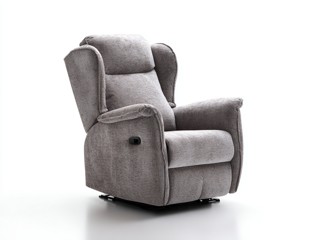 Poltrona in tessuto - 95x95x105 cm - grigio - per soggiorno - design comfort-Graceota