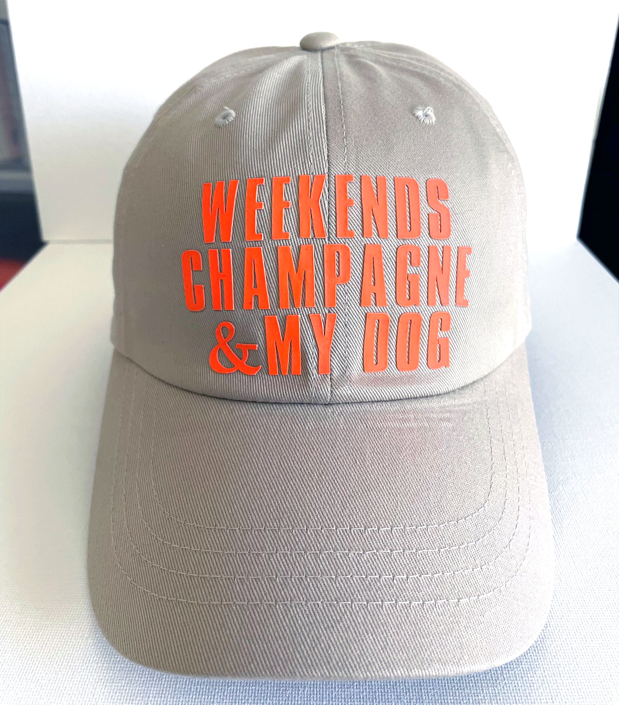 Ambeezy’s Organic LA Cap - Weekends Champagne & My Dog (Beige)-Ambeezy's Organic