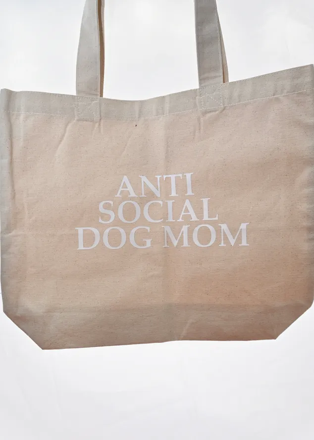 Anti Social Dog Mom Tote-Ambeezy's Organic