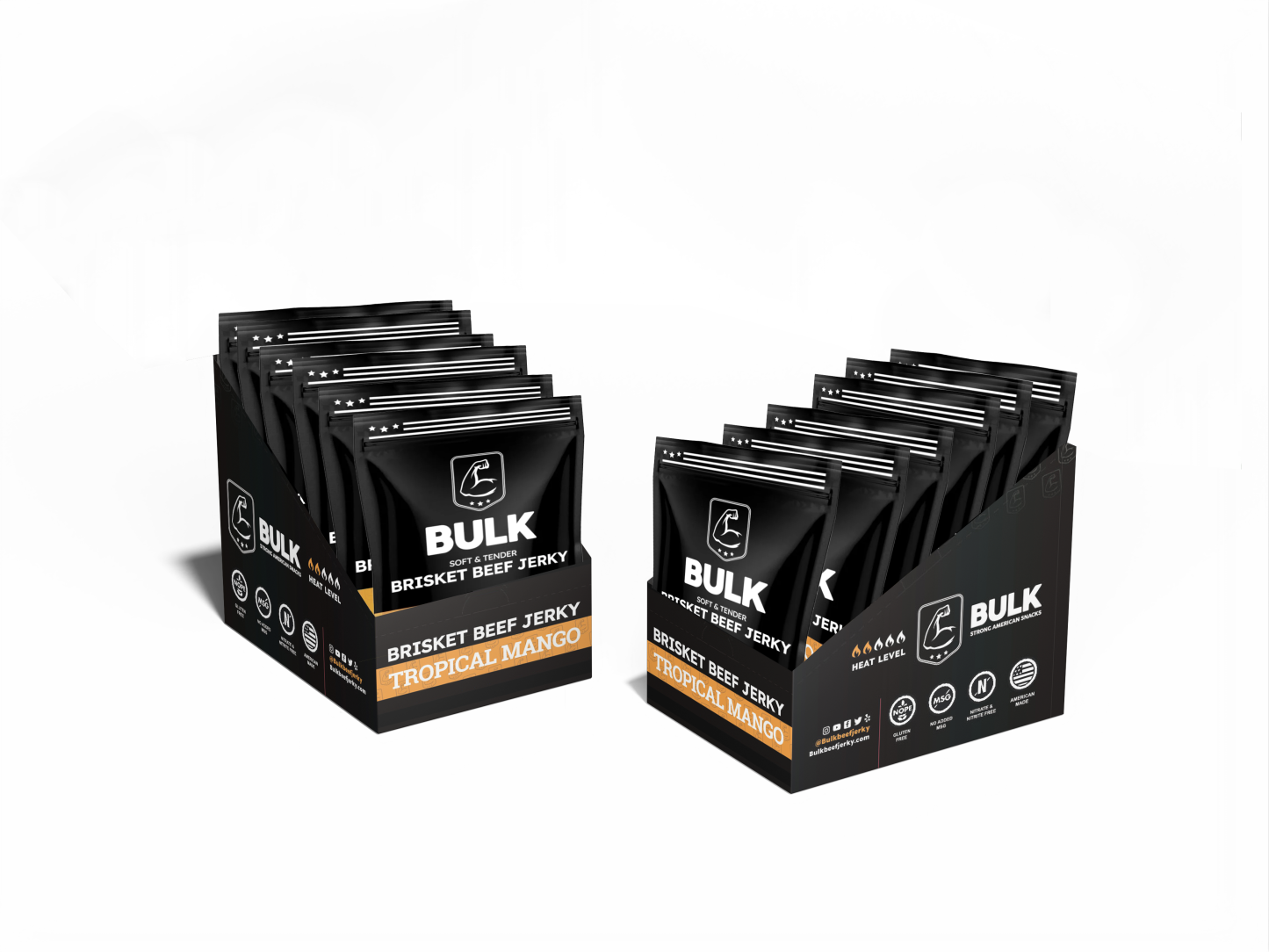 Bulk Tropical Mango Brisket Beef Jerky (2.25 oz 12-pack)